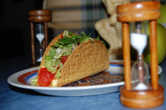 Colorful Mexican tacos